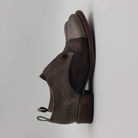 Freebird by Steven "Mabel" Oxford Booties Forest Green Mocha Mouse Tan 8 - Picture 5 of 13